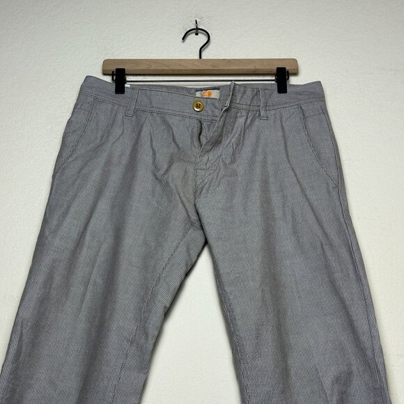 Hugo Boss Orange Grey Slim Straight Chino Pant Men 34x31 Dress Designer Prep - Picture 10 of 13